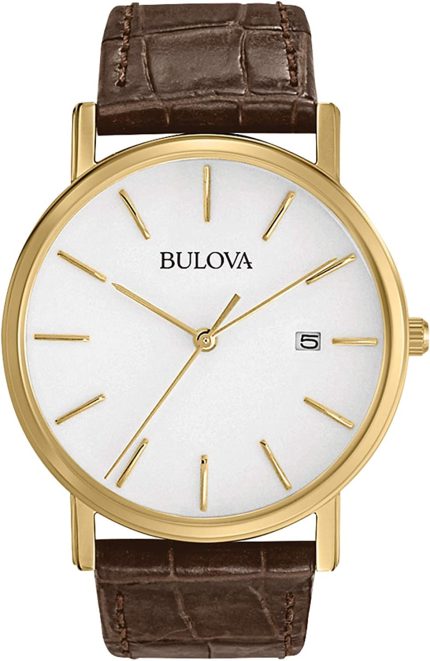 Bulova Men's Classic Leather Strap Watch